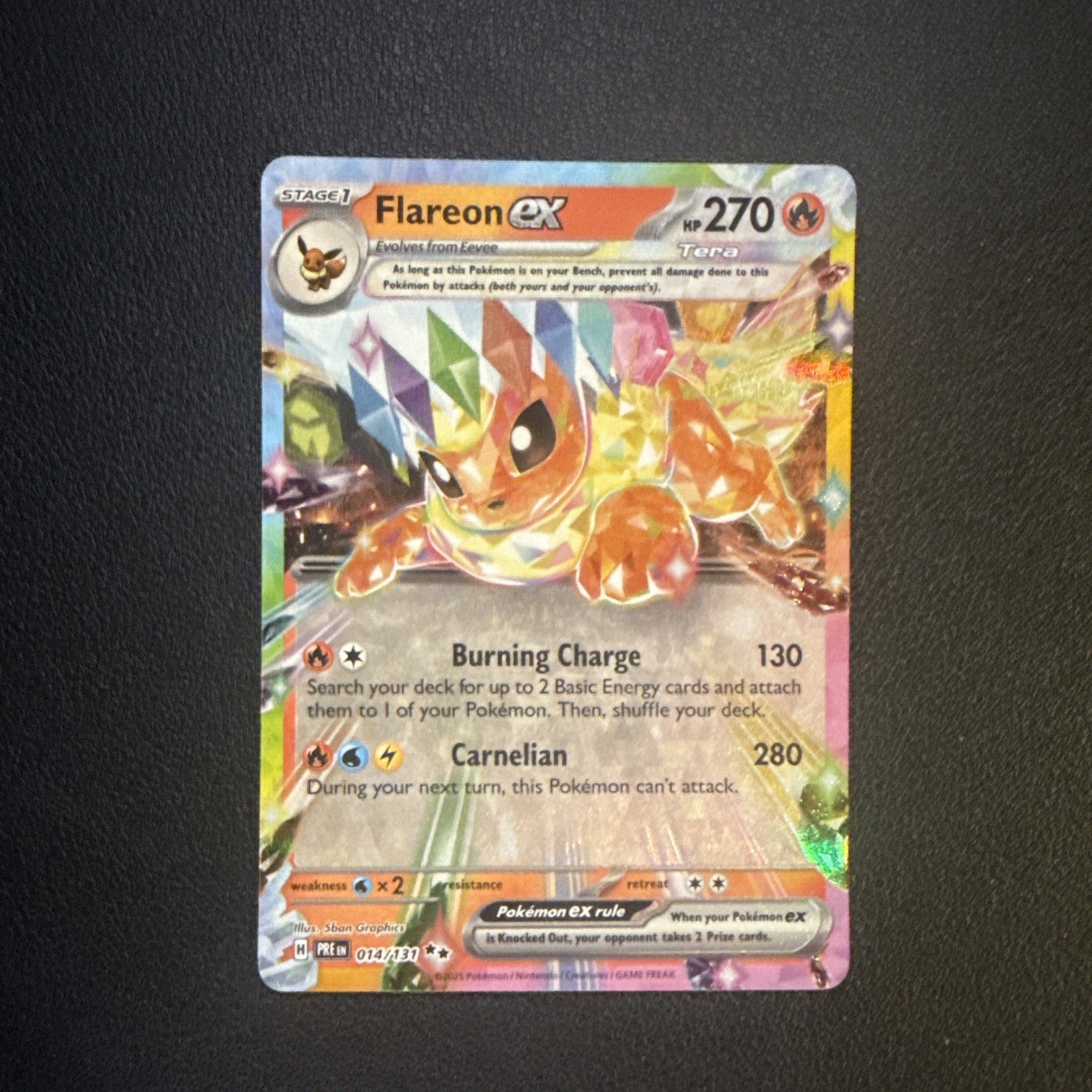 Flareon ex 014/131 Holo - Pokemon TCG - Prismatic Evolutions - NM