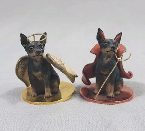 Tiny Ones Miniature Pinscher Dogs Devil Angel Lot 2 Figures DTA-57A DTD-57A