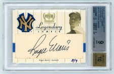 2000 UD Yankees Legends Roger Maris Legendary Cut Auto Bat 5/9 BGS 9 10 POP 1/1