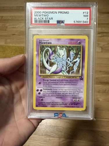 Pokemon TCG Mewtwo Black Star #12 Promo PSA 7 2000 WOTC Trading Card