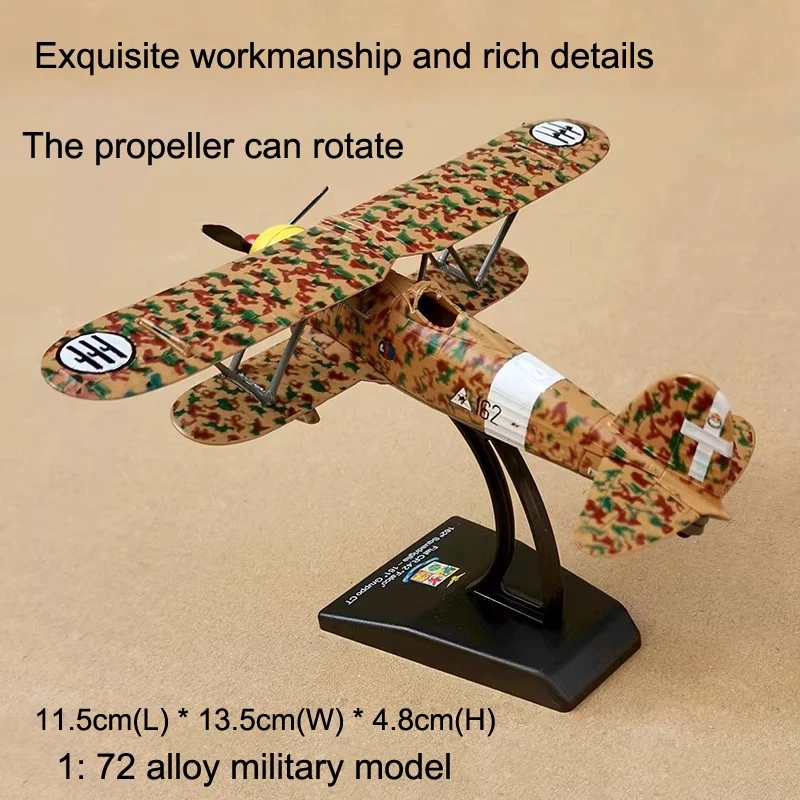 Modellino militare pressofuso 1:72 collezione italiana FIAT CR.42 Falco... - Immagine 2 di 4