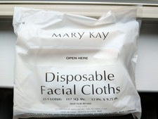 Mary Kay Pack of 25 Disposible Facial Cloths - New in Sealed Bag