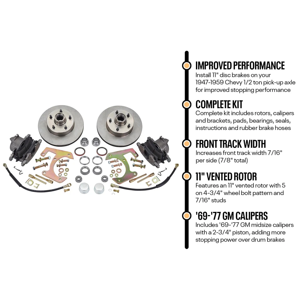 Kit de conversión de frenos de disco de lujo 1947-1959 camioneta pickup Chevy GMC 3100 de media tonelada Foto 2 de 4
