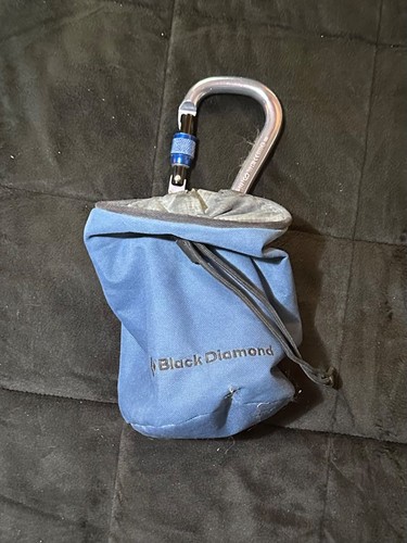 black diamond chalk bag rock climbing blue