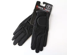 RIDERS TREND Women Gloves 2XS Black Horse Riding Equestrian Detailed Sports II