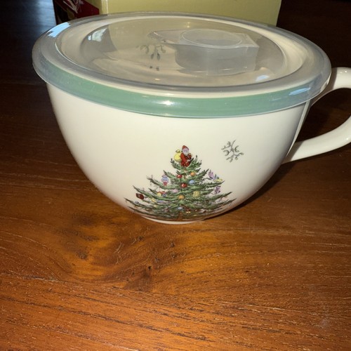 Spode Christmas Tree Jumbo Cup W Lid 20 Oz NIB - Picture 3 of 6