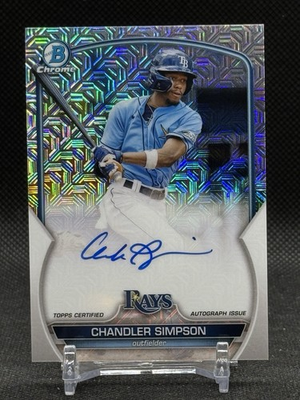 #ad #ad 2023 Bowman Chrome Prospect Mega Box Autographs Chandler Simpson #BMA CS AU $19.75