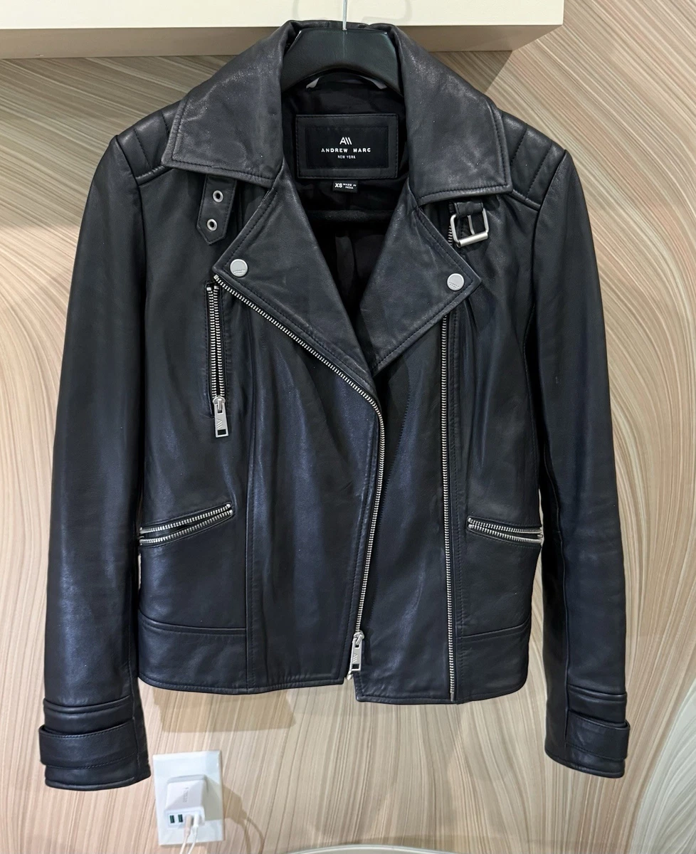 ANDREW MARC ラムレザー テーラードジャケット 羊革 黒 XL Andrew Marc Leather Coats, Jackets & Vests for Women for sale - eBay