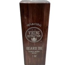 Viking Revolution Beard Oil Conditioner  Natural Sandalwood Scent Jojoba Argan