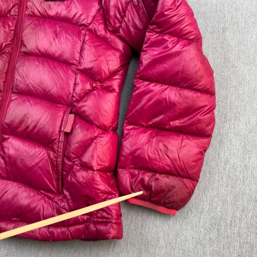 Patagonia Jacket Girl Medium 10 Pink Hi-Loft Duck Down Sweater Hoody Puffer Coat - Picture 12 of 20