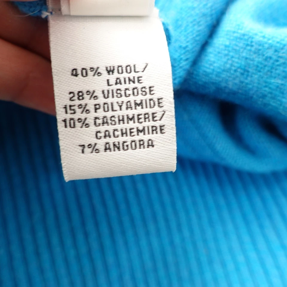 Diane Von Furstenberg Sweater Large Blue Wool Cashmere Jumper Pullover - Image 4 of 4