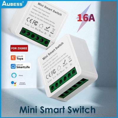 Aubess 1/2/3/4 CH 10A/16A Tuya DIY Zigbee Smart Switch 2-Way Control Light Relay