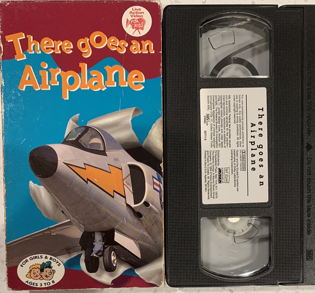 There Goes An Airplane - VHS - 1994 - Kid Vision - Vintage 90s