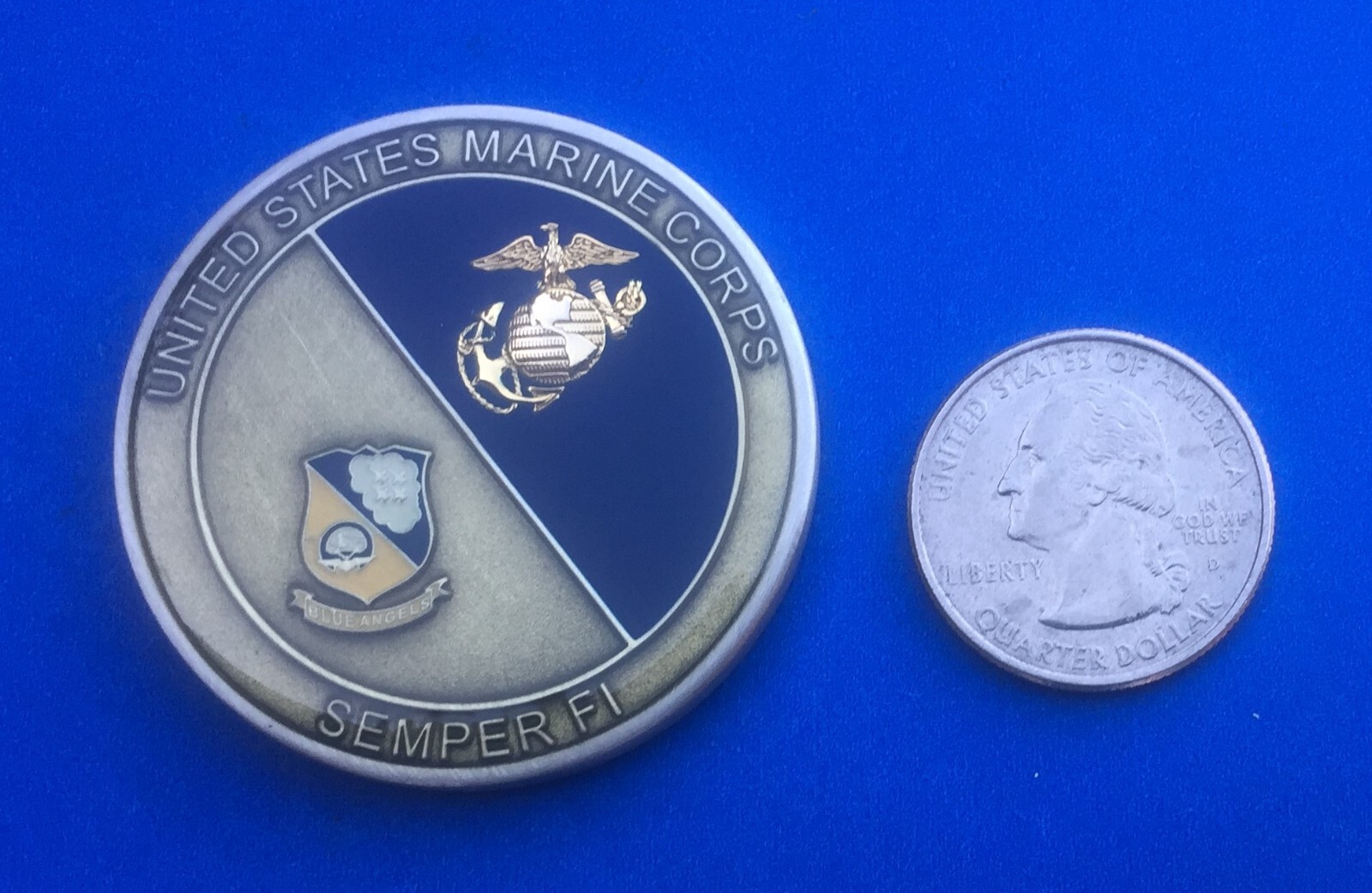 US NAVY CHALLENGE COIN - BLUE ANGELS FLIGHT DEMONSTRATION TEAM / FAT ALBERT