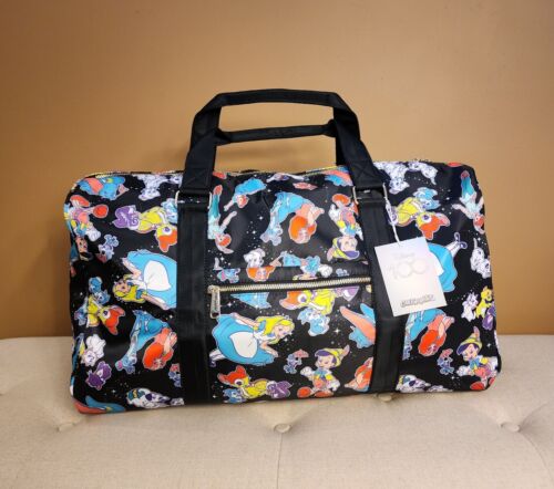 Cakeworthy Disney 100 Classics Character Duffel Bag Travel Luggage Weekender NEW - Picture 1 of 12