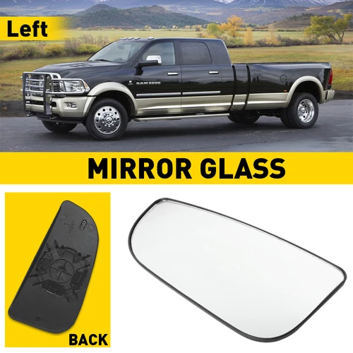 Tow Mirror Glass Convex Outer Driver Side For Dodge 1500 Ram 2500 3500 4500 5500