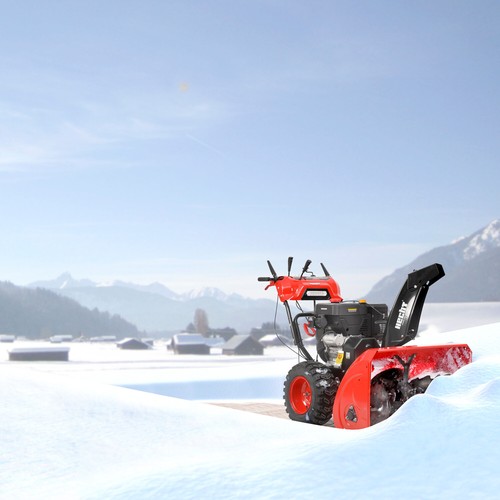 Schneefräse Benzin 13 PS 87 cm Arbeitsbreite Elektrostart Schnee Räumer Schieber - Bild 12 von 12