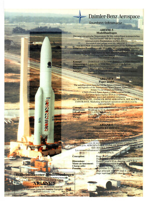 Möwe-Modell  ''ARIANE 5 ESA Rakete''  Kartonmodell / Papiermodell