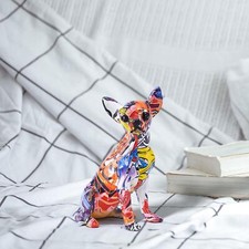 Figurina colorata di Chihuahua con decorazione di statua di cane per