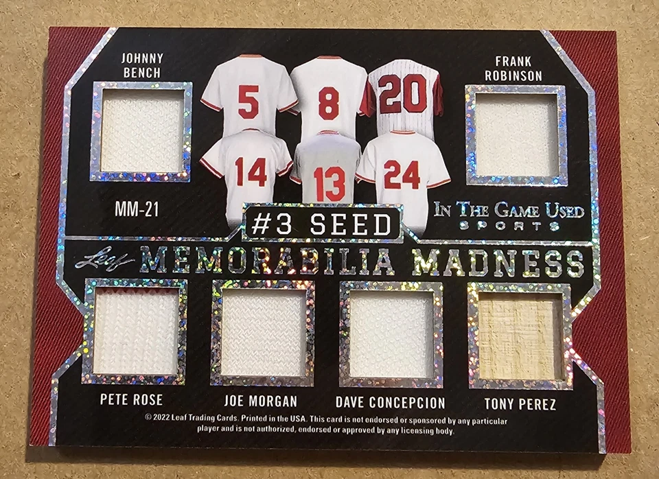 2022 Leaf In The Game Used Campanella Hodges Snider Rose Relic Card #'d 4/8 GOAT - Image 2 of 2