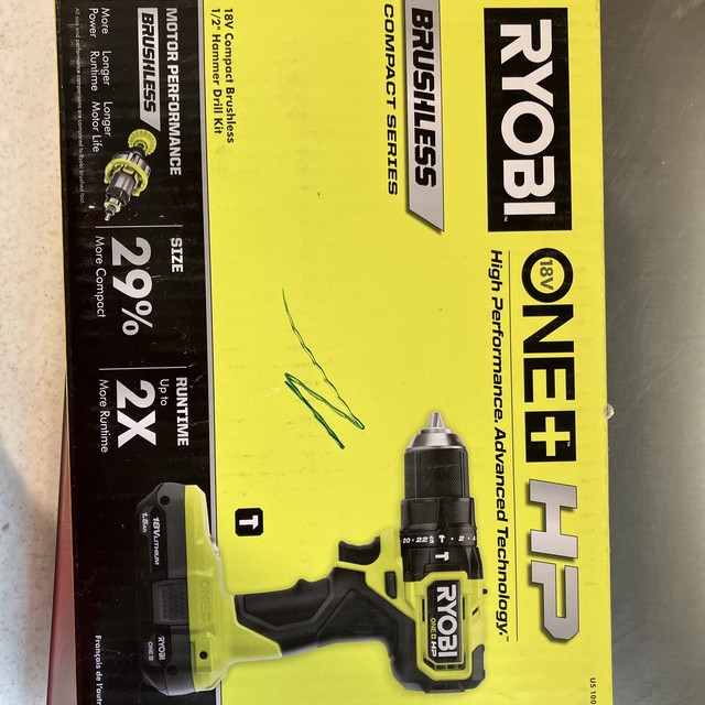 Ryobi ONE+ HP 18V Cordless Hammer Drill Kit PSBHM01K for sale online