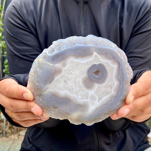 259G Natural agate Agate Geode Slab/Slice quartz crystal mineral specimen Reiki - Picture 4 of 12
