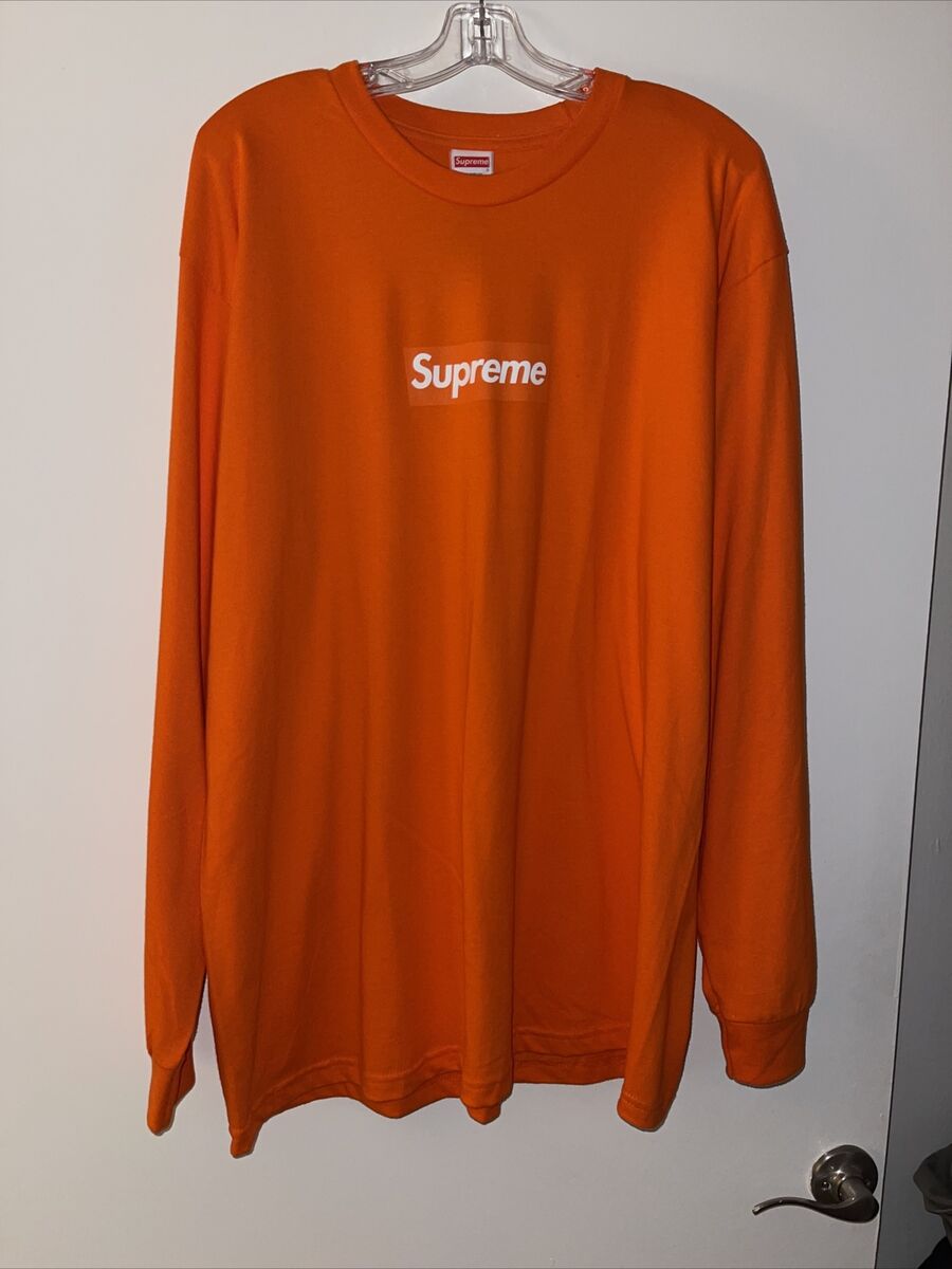 Supreme Box Logo L/S Tee Orange Size XL FW20 | eBay