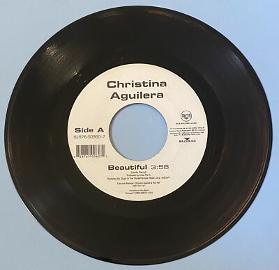 Christina Aguilera ''Beautiful / Fighter'' Vinyl 45 Record