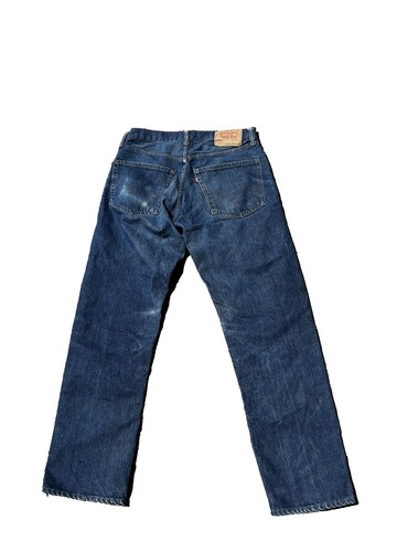 Vintage 1960s big e Levi's pants early 1970s big e navy blue