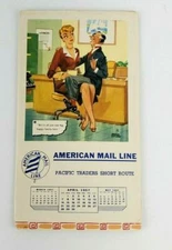 VTG American Mail Line Pacific Traders Short Route 1957 Advertising Paper Pad