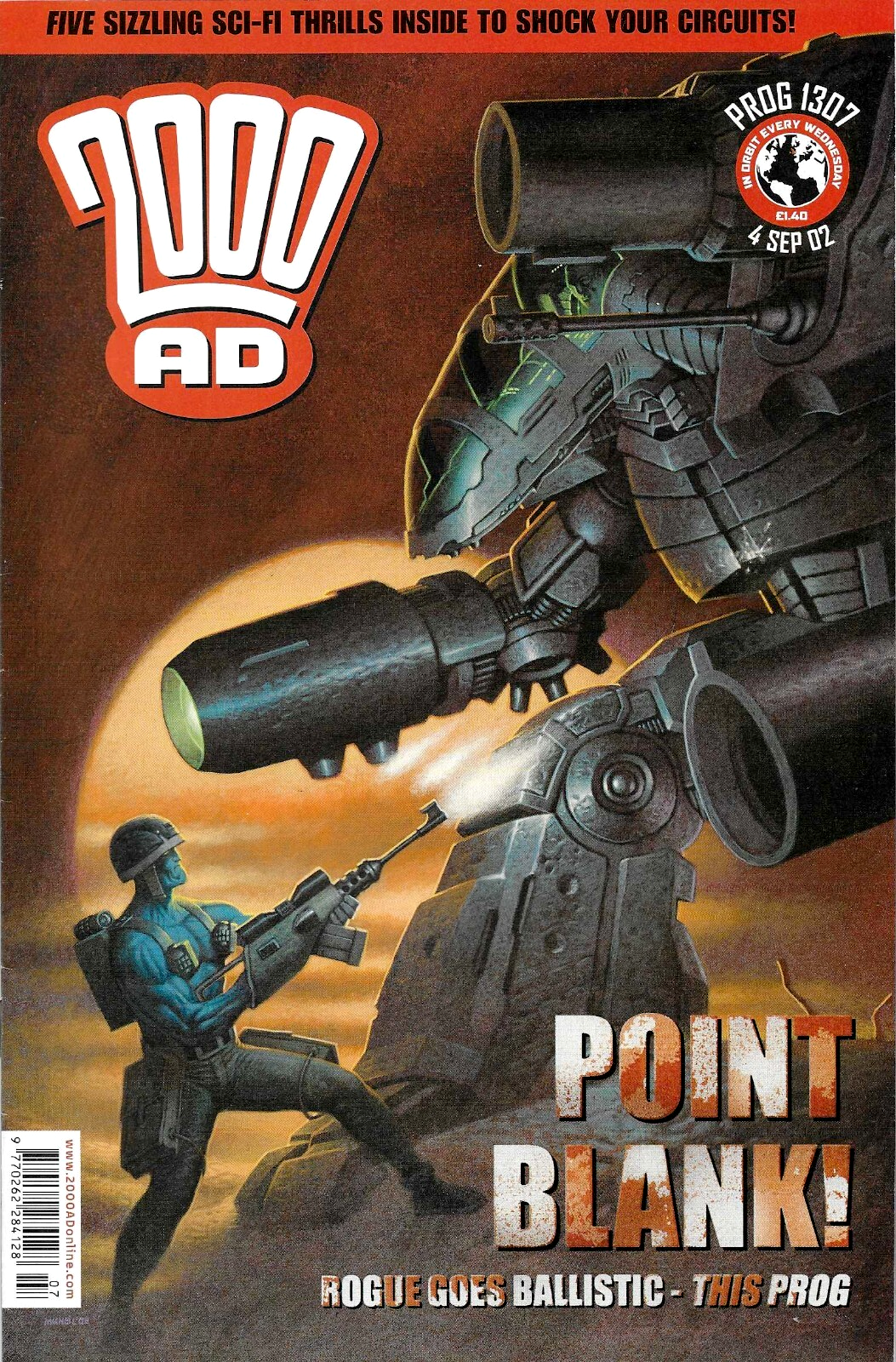 2000AD PROG 1307  REBELLION  4th SEP 2002  VFN  UK COMIC  ROGUE TROOPER