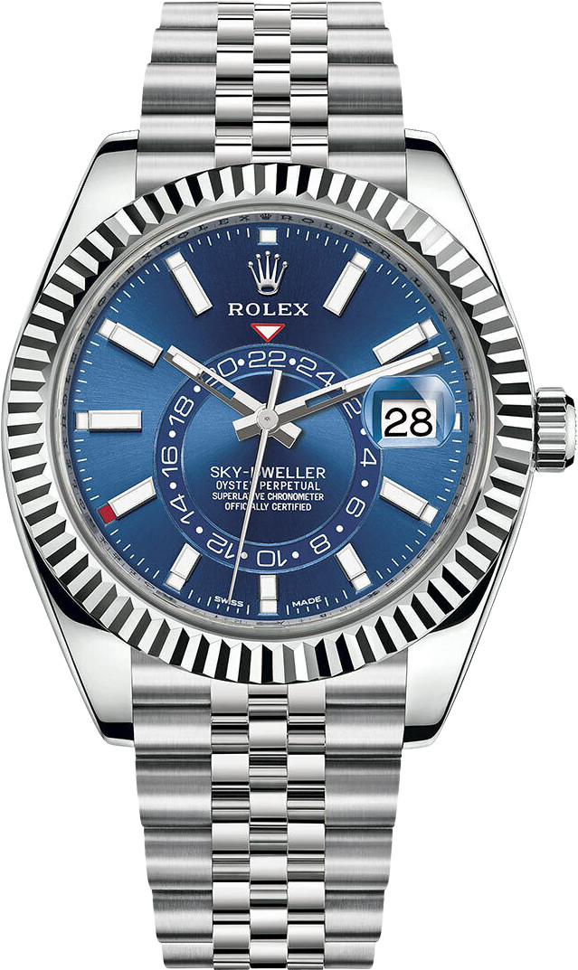 Rolex Sky-Dweller 336934 Silver Jubilee Bracelet with Silver Bezel
