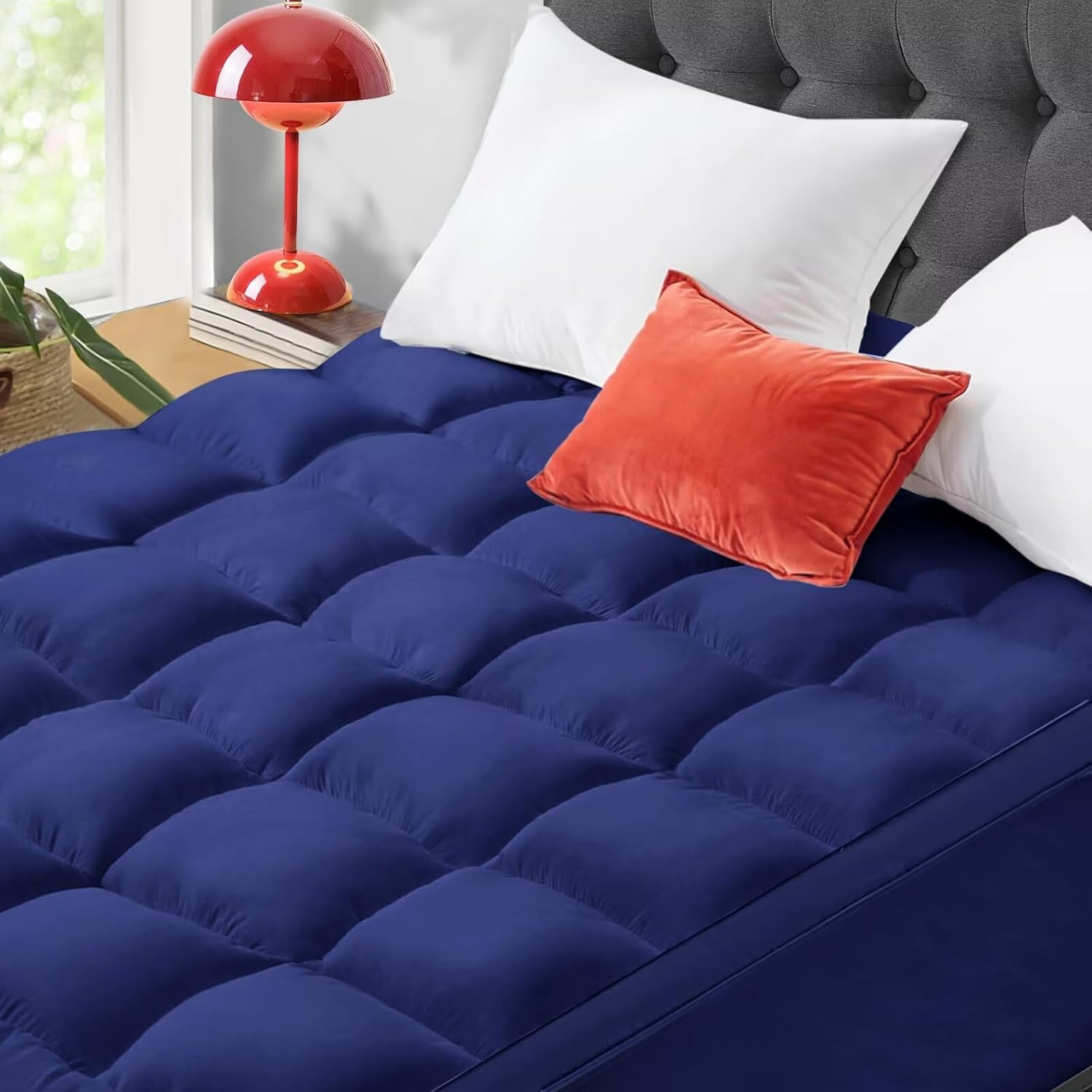 Super Queen Pillowtop Mattress Topper for Back Pain Relief-image