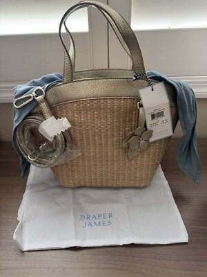 Draper James Champagne Pebble June Women Bucket Bags New With Tags/Duster Bag