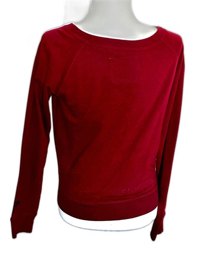 VINTAGE Hard Rock Cafe Woman's Sweatshirt Size S Biker Rocker Fitted Scoop Neck - Picture 3 of 5