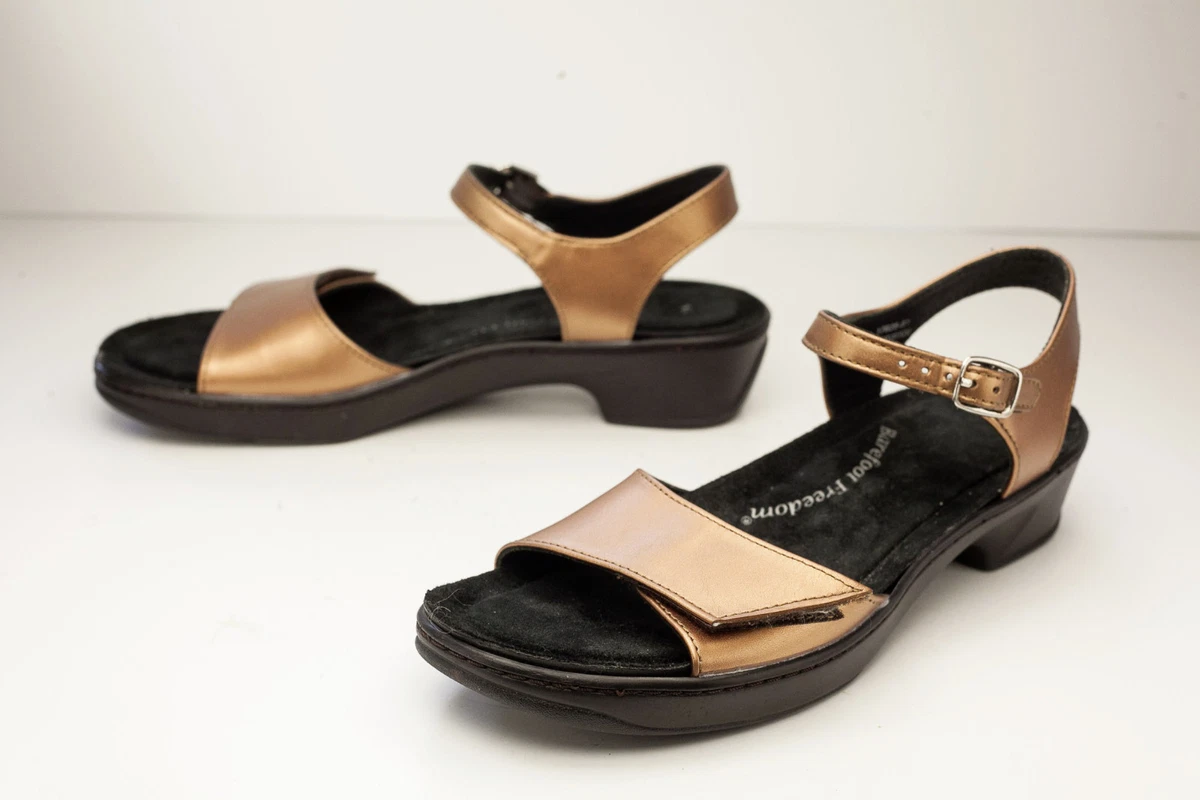 Drew Barefoot Freedom 7 Narrow Gold Sandals Women s eBay