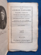 Giambattista Casti, The Talking Animals Epic Poem. 1815 Complete 3 Vol Excellent