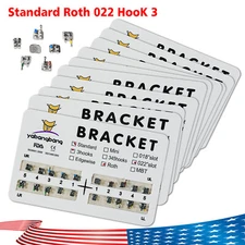 10x SANDENT Dental Orthodontics Brackets Brace Standard Roth 0.022" Hooks 3-