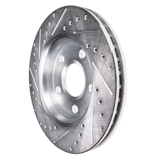 Rear Drilled & Slotted Disc Brake Rotors for 2001 2002 2003 2004 2005 BMW 325Xi - Picture 5 of 7