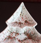 VTG Art Pottery Speckle Christmas Tree Divided Section Signed MIA Serving Dish  — photo 2