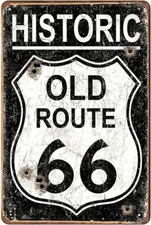 Historic Old Route 66 Aluminum Weatherproof Funny Sign p1270