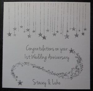 Personalised Handmade Wedding  Anniversary  Card  ANY YEAR 