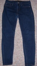 Women's EXPRESS Blue Mid-Rise Stretch Legging Skinny Jeans Size 6 EUC