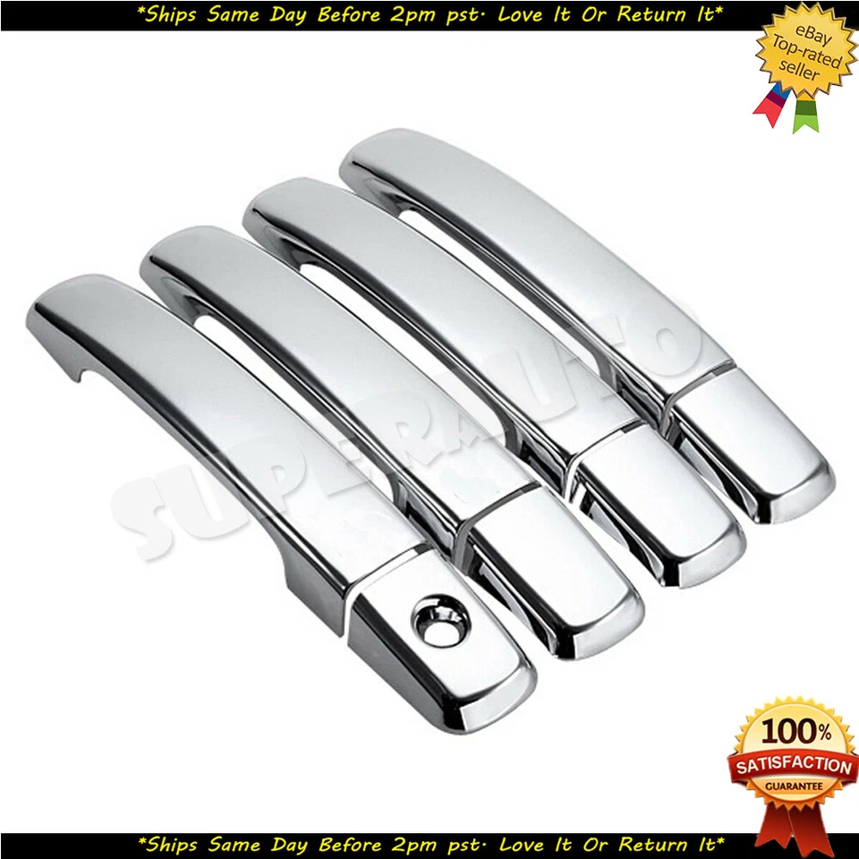 Chrome Door Handle Cover Trim Fits 2007-12 Nissan Altima Sentra Frontier 8pcs Foto 2 de 2