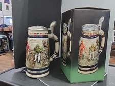1983 Avon History Of Football 1900-1980 Lidded Beer Stein Handcrafted In Brazil