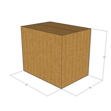125 14x10x12 Kraft Brown Corrugated Shipping Boxes 32 ECT Single-Wall New