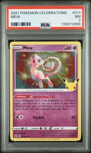 2021 POKEMON CELEBRATIONS #011 MEW PSA 7