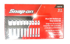 New Snap-on 14 Drive 316 - 916 20-pc 6-pt Shallow Deep Socket Set 120sttm New Snap-on 14 Drive 316 - 916 20-pc 6-pt Shallow Deep Socket Set 120sttm
