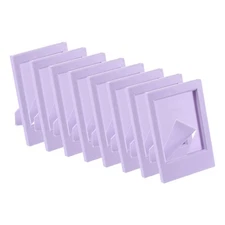 8 Pcs Mini Picture Frames 2.4 x 3.5 Inch Rectangle Photo Frame, Purple