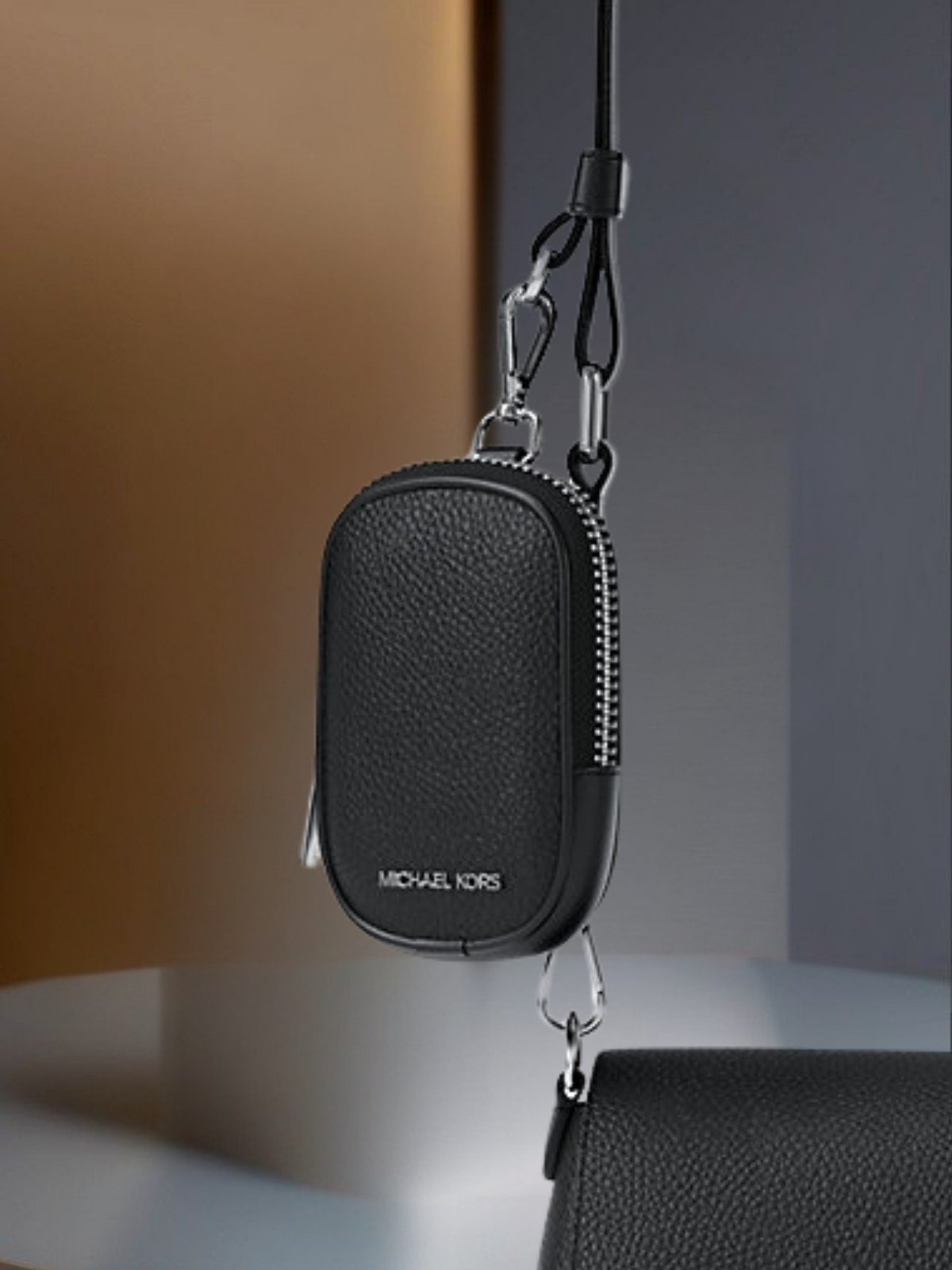 Michael Kors Women Small Leather Crossbody Bag Black Purse Handbag Messenger MK thumbnail 7